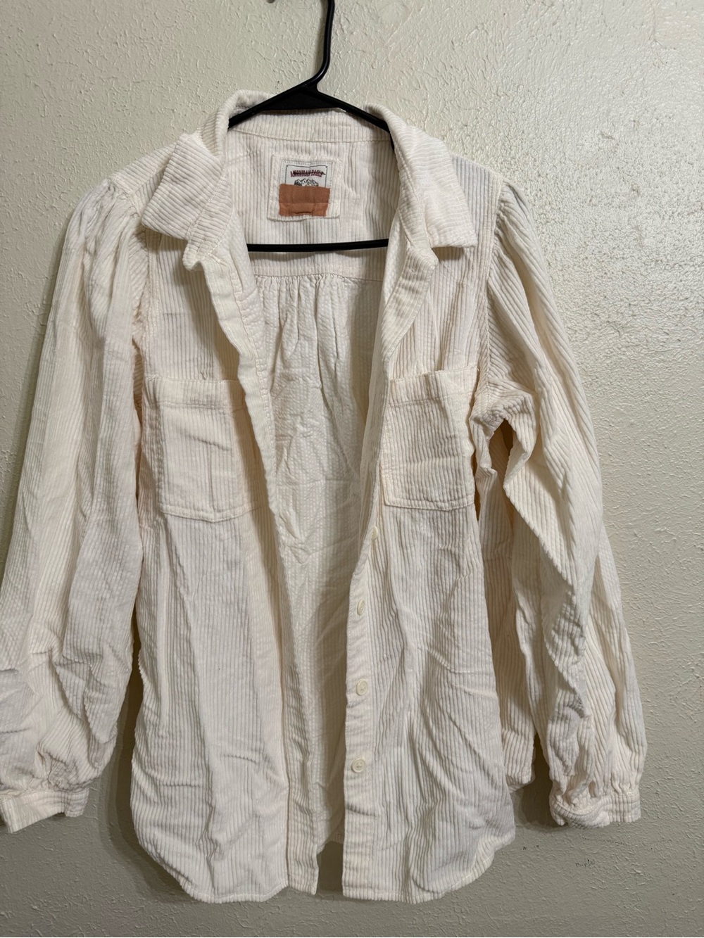 American Eagle Outfitters Cream Corduroy Jacket